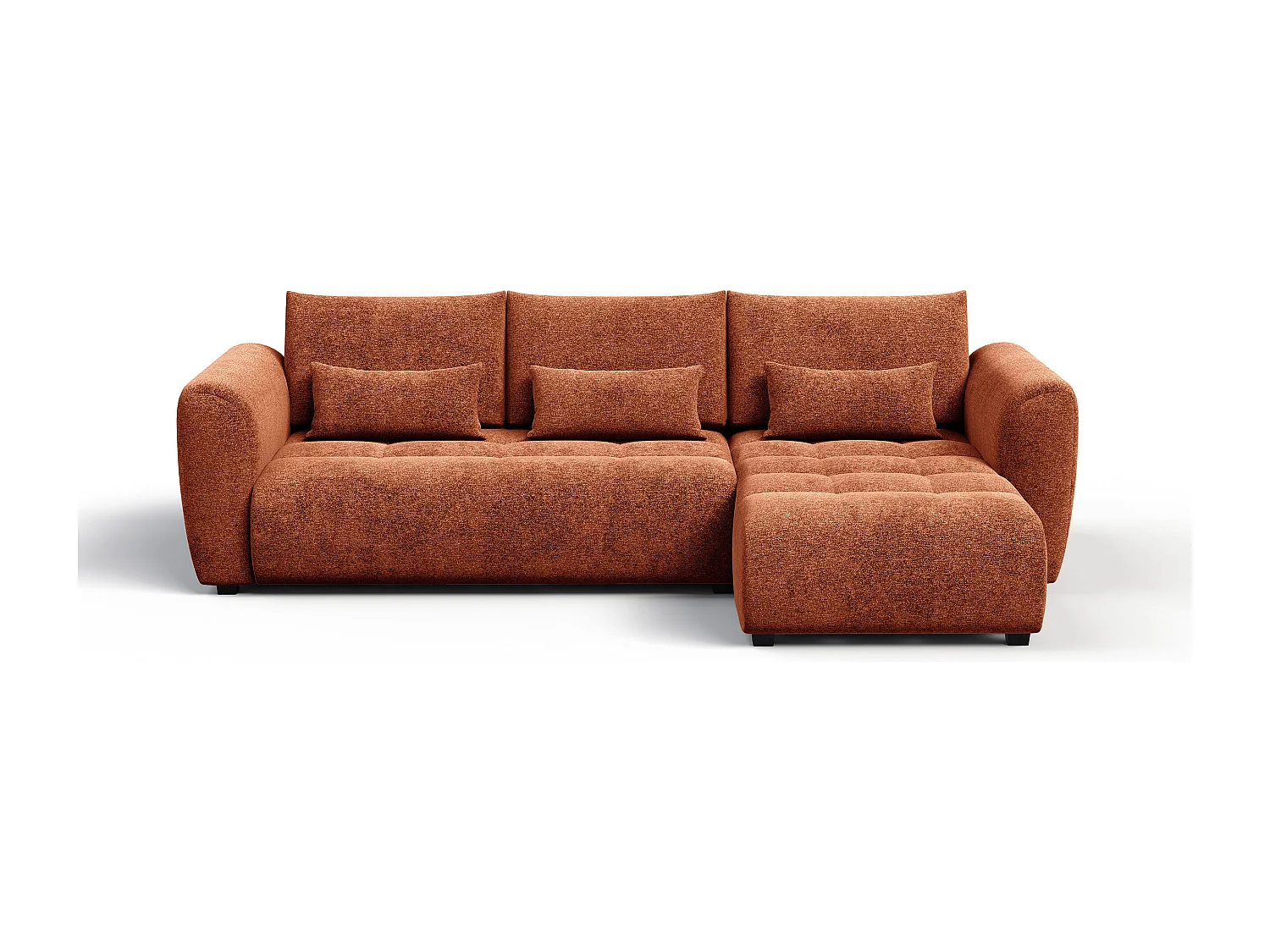 Ecksofa 4-Sitzer rechts SORENO, orange