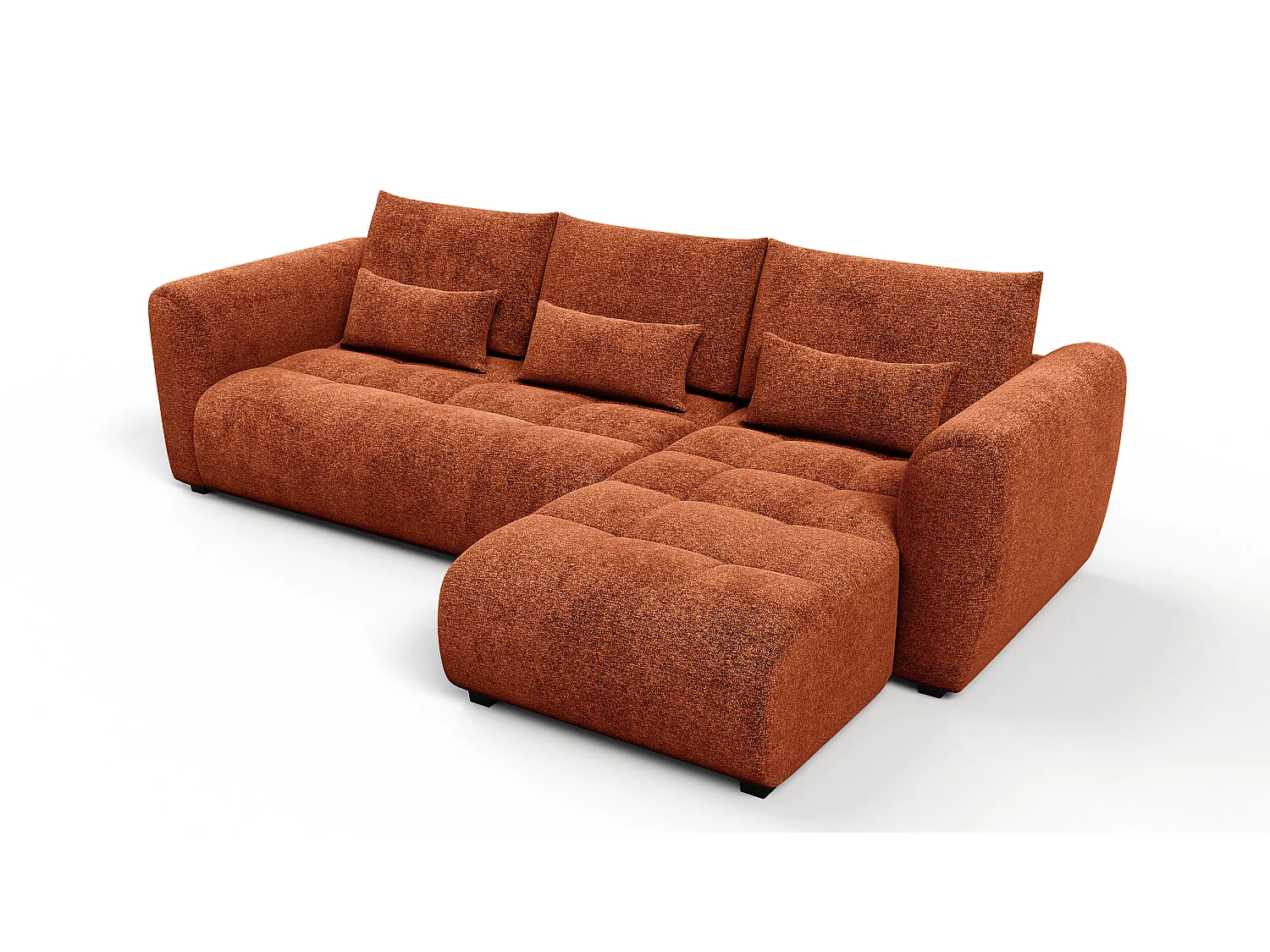 Ecksofa 4-Sitzer rechts SORENO, orange