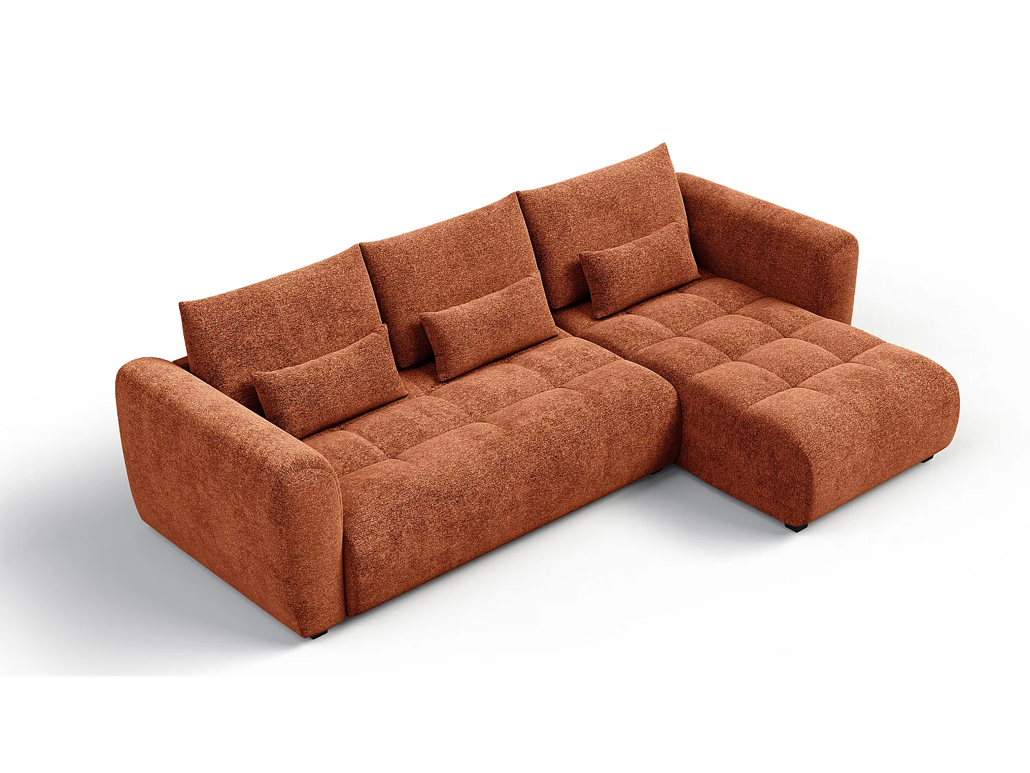 Ecksofa 4-Sitzer rechts SORENO, orange