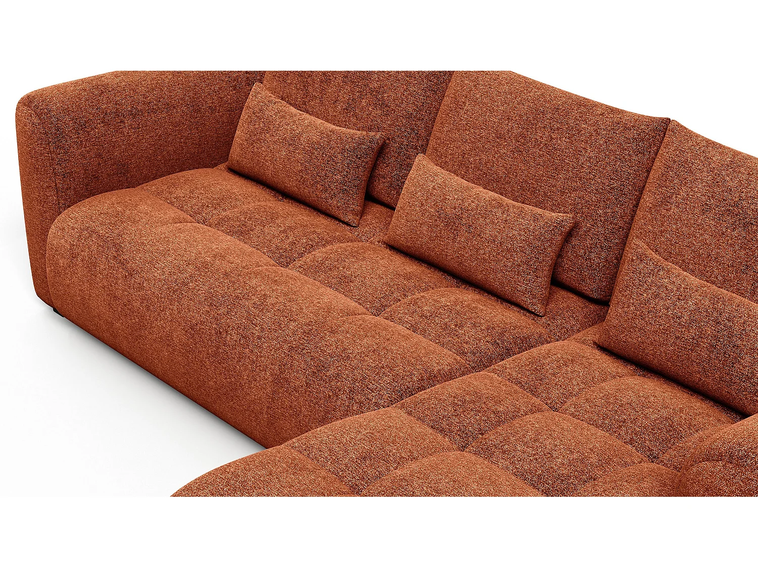 Ecksofa 4-Sitzer rechts SORENO, orange