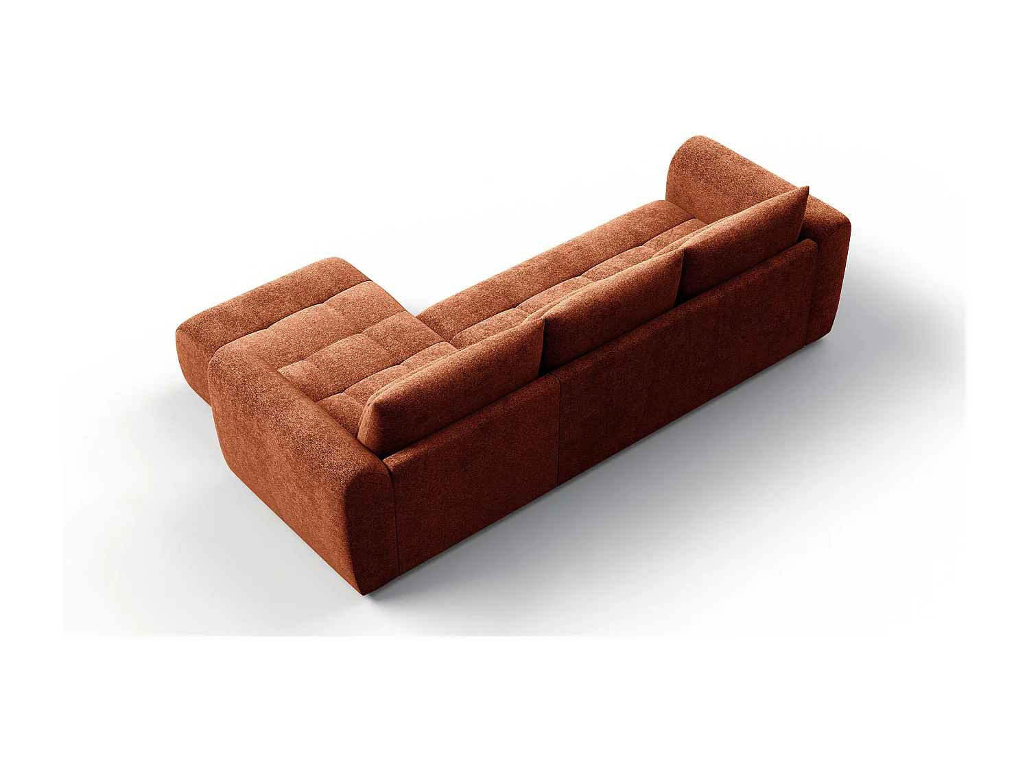 Ecksofa 4-Sitzer rechts SORENO, orange