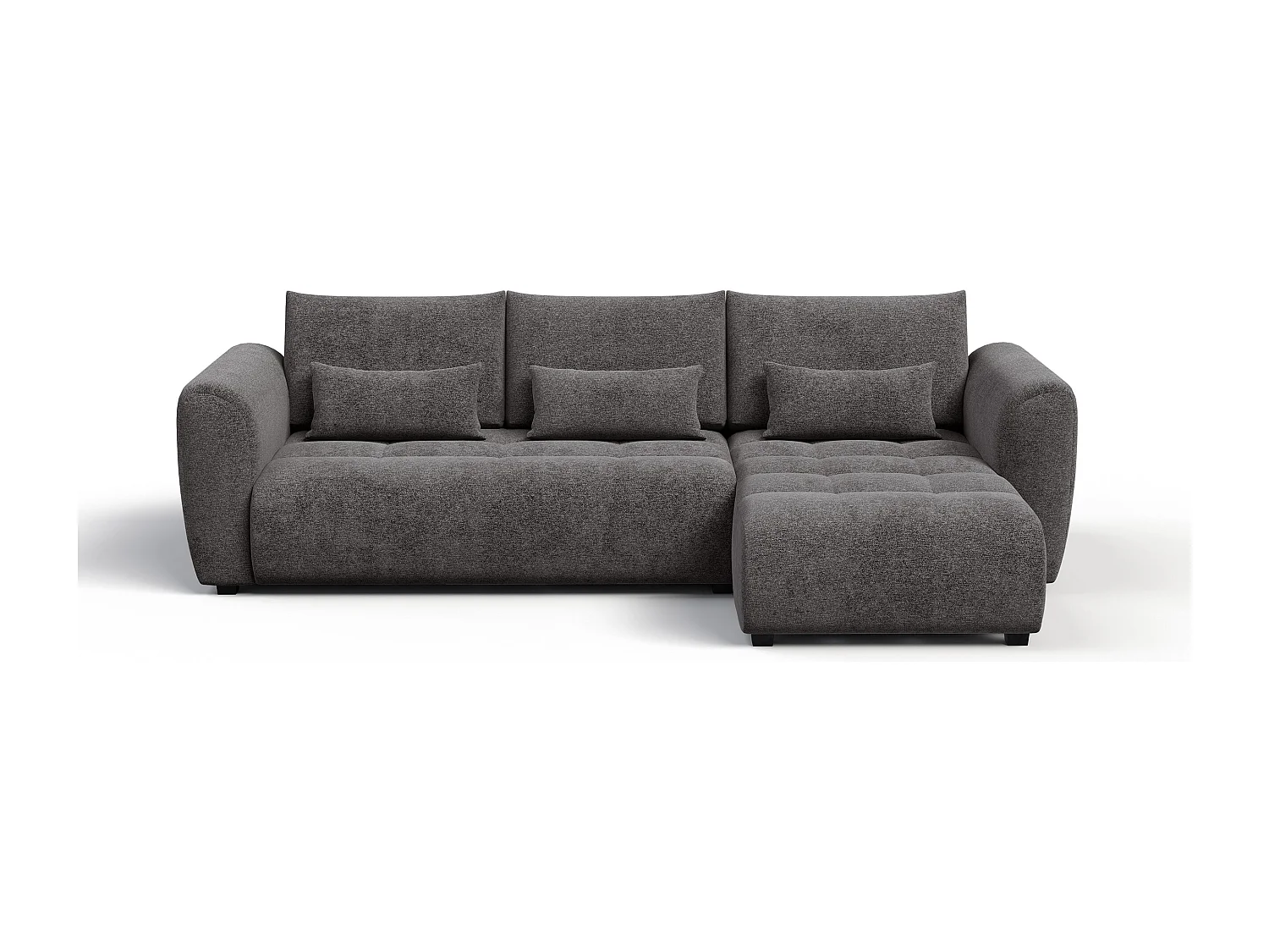 Ecksofa 4-Sitzer rechts SORENO, dunkelgrau