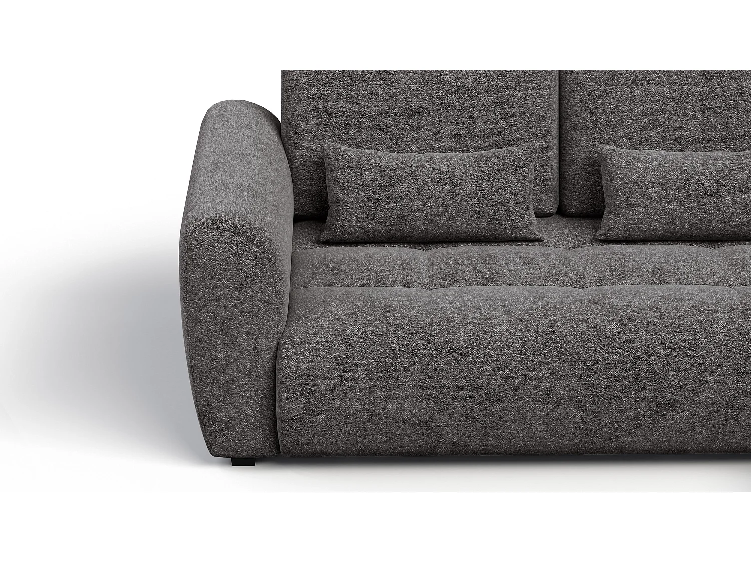 Ecksofa 4-Sitzer rechts SORENO, dunkelgrau