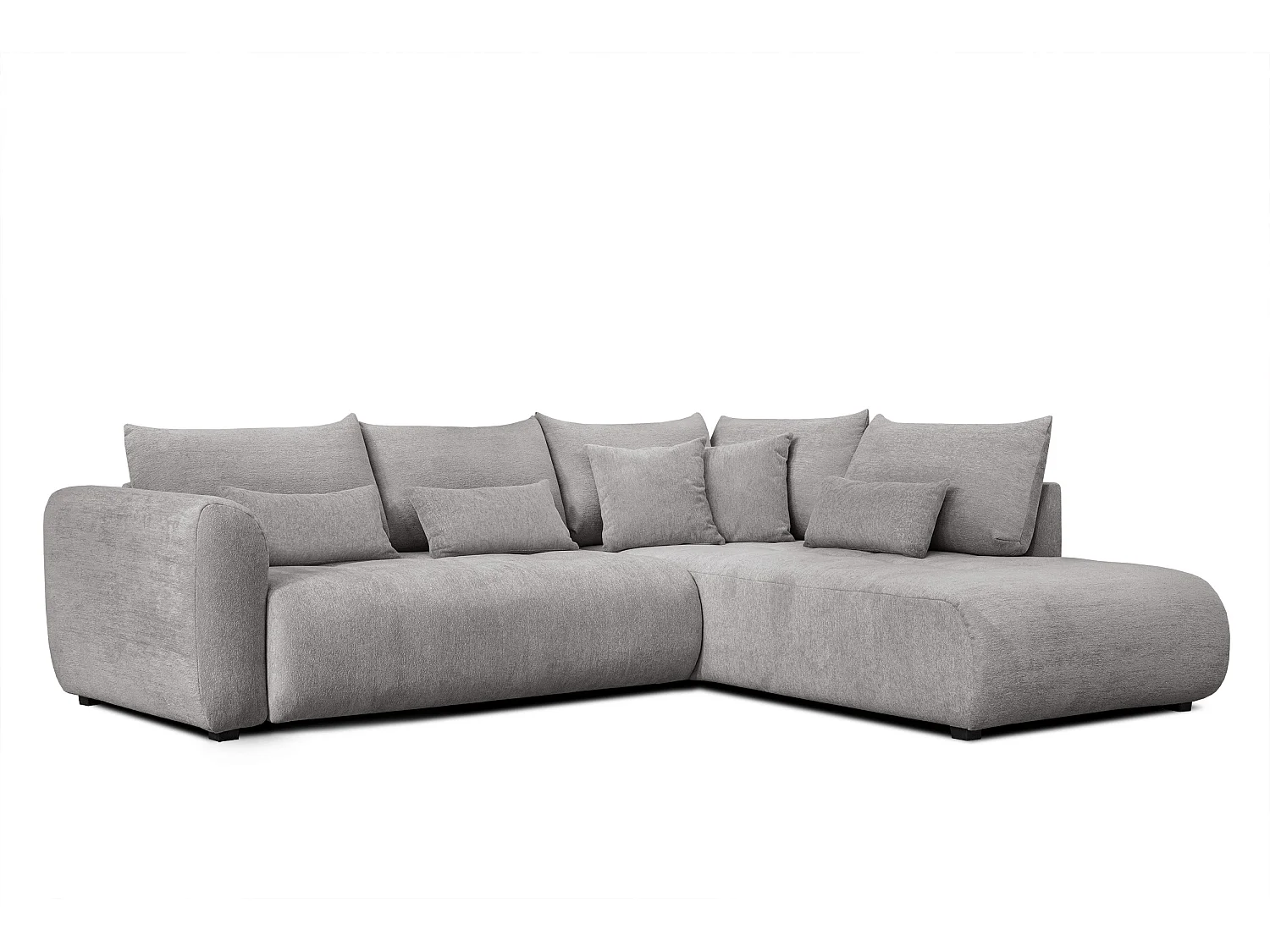 Ecksofa 5-Sitzer rechts SORENO, platingrau