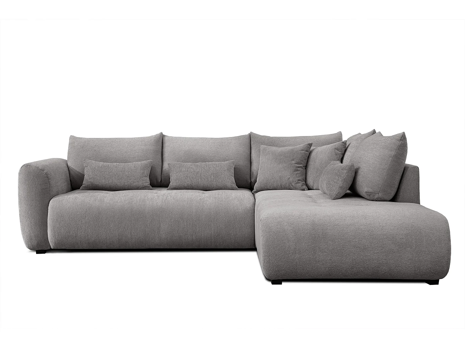 Ecksofa 5-Sitzer rechts SORENO, platingrau