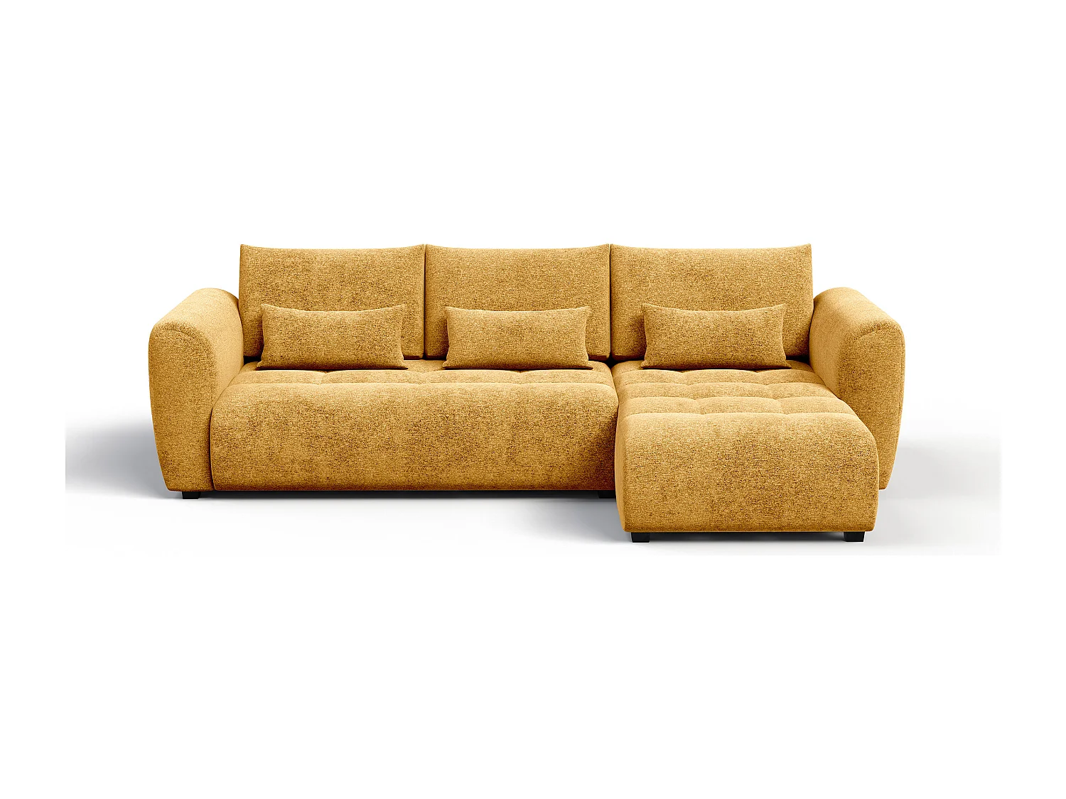 Ecksofa 4-Sitzer rechts SORENO, gelb