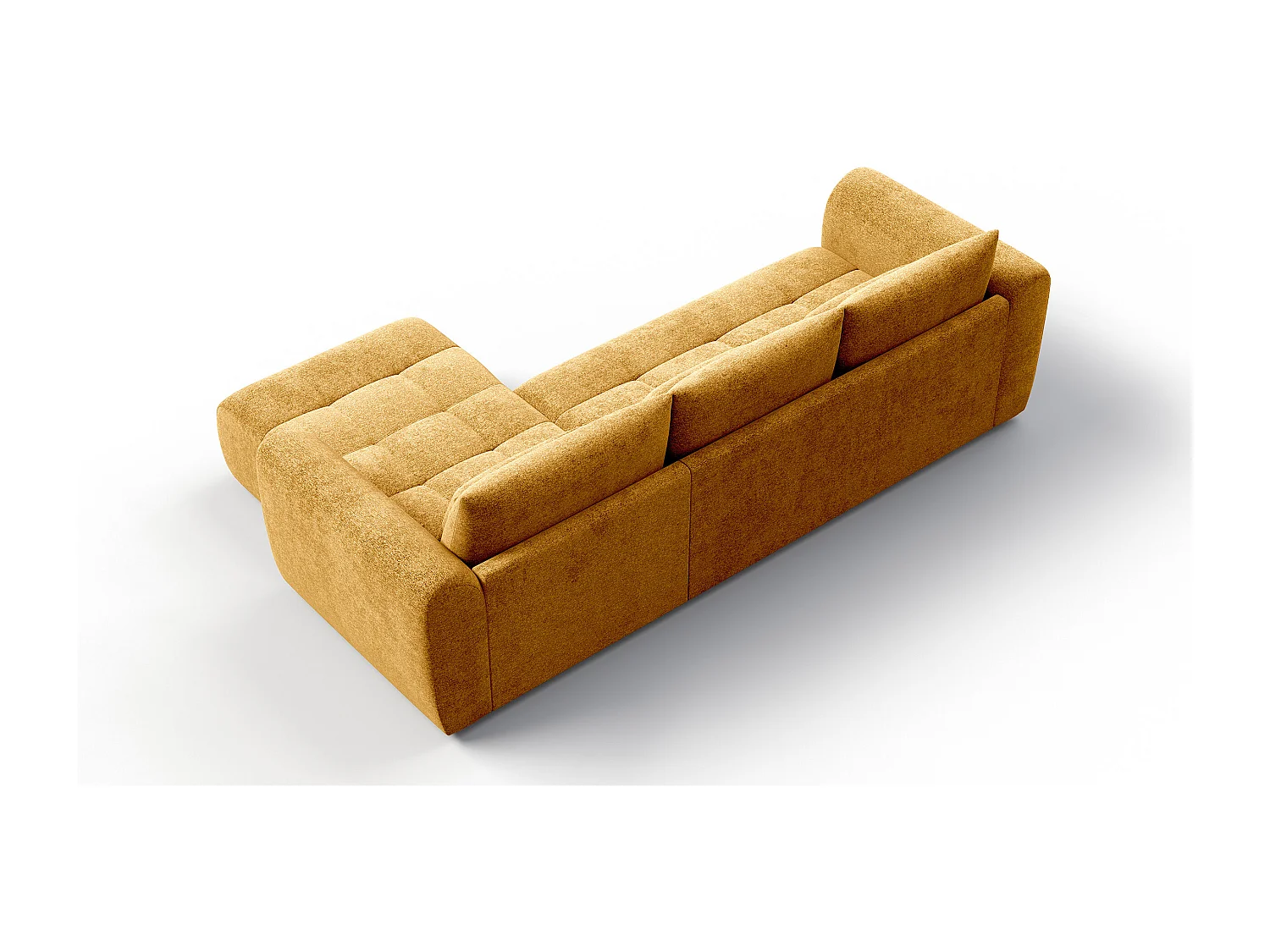 Ecksofa 4-Sitzer rechts SORENO, gelb