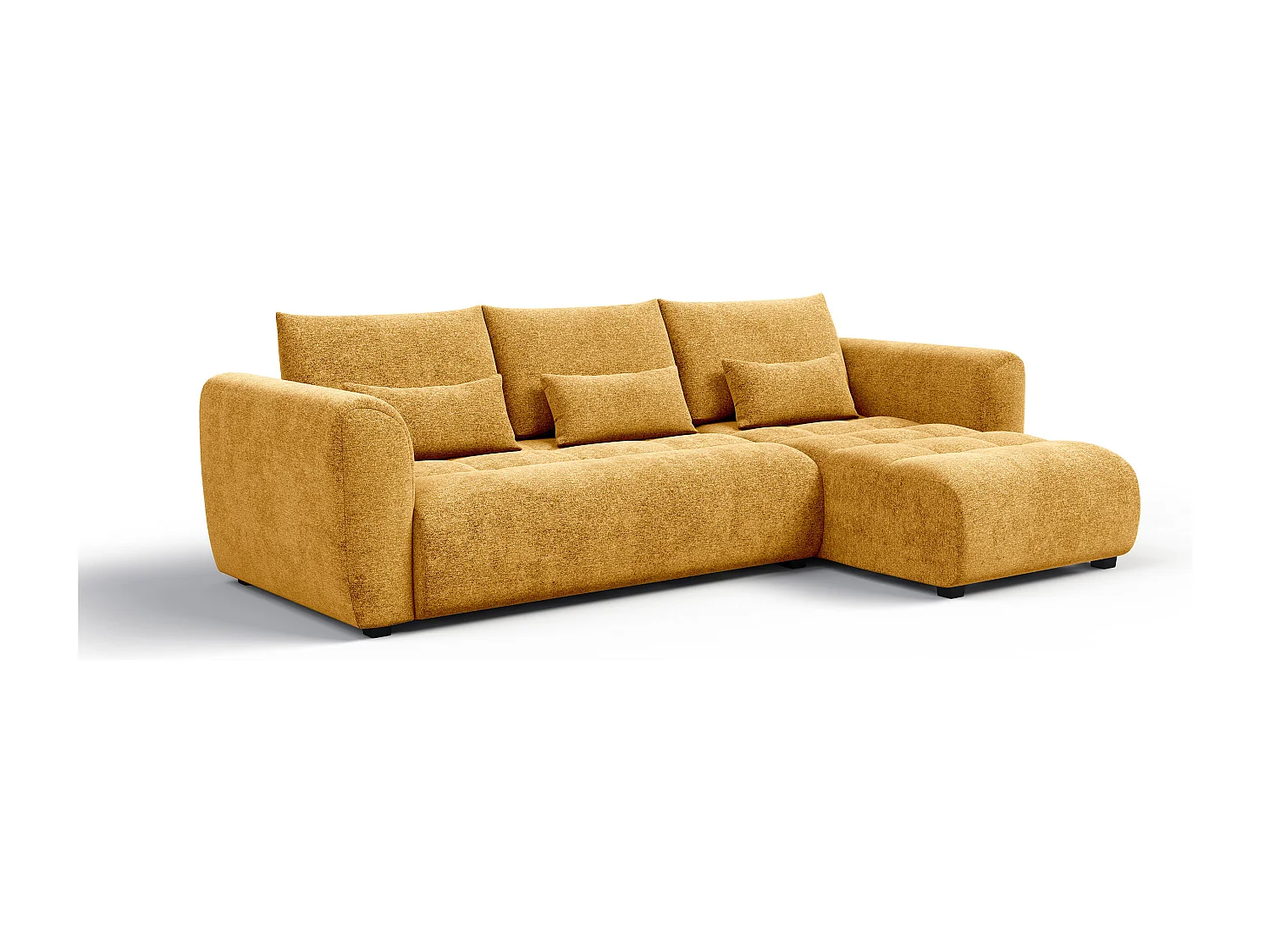 Ecksofa 4-Sitzer rechts SORENO, gelb