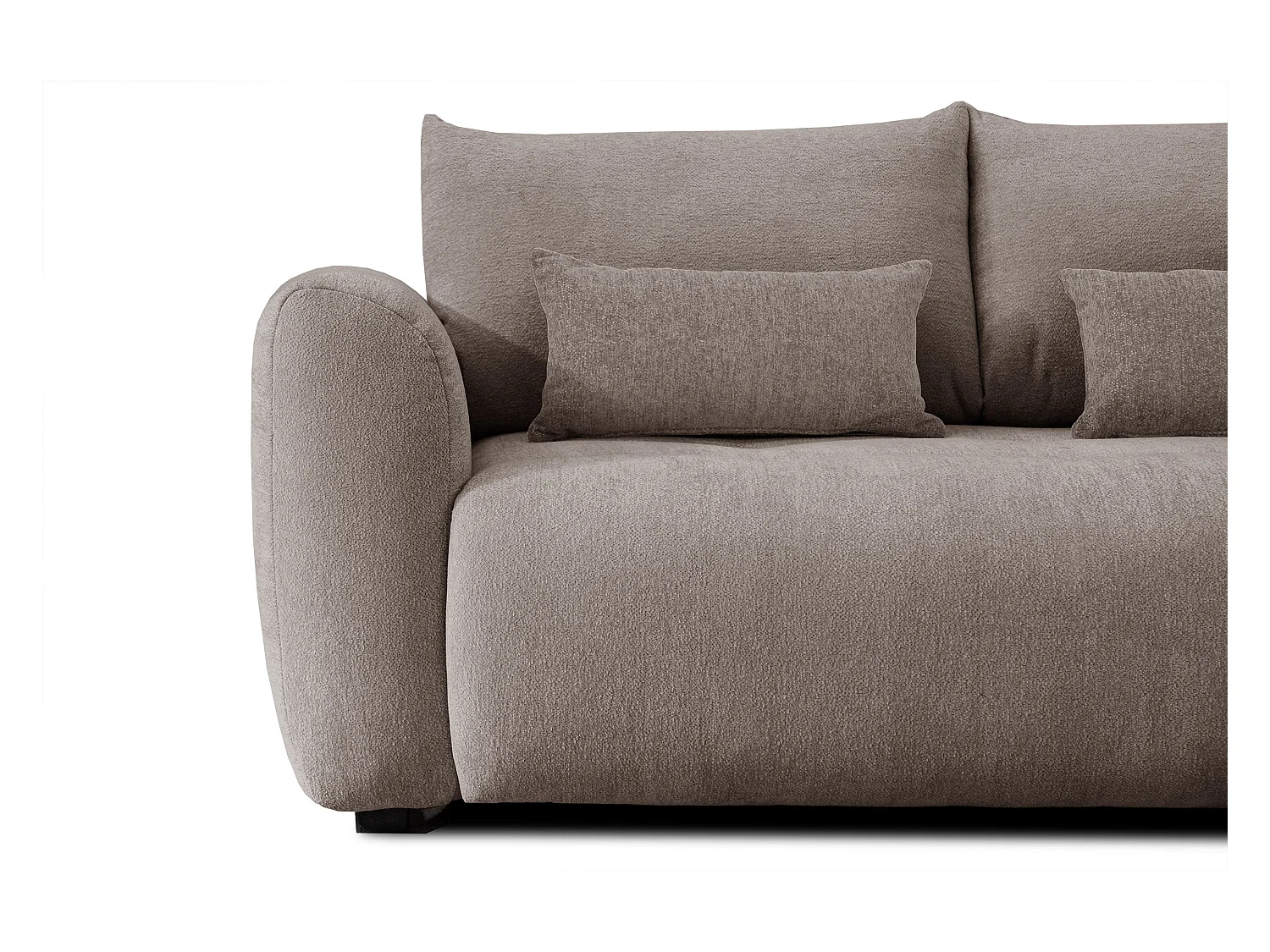 Canapé d'angle 5 places SORENO, tissu beige