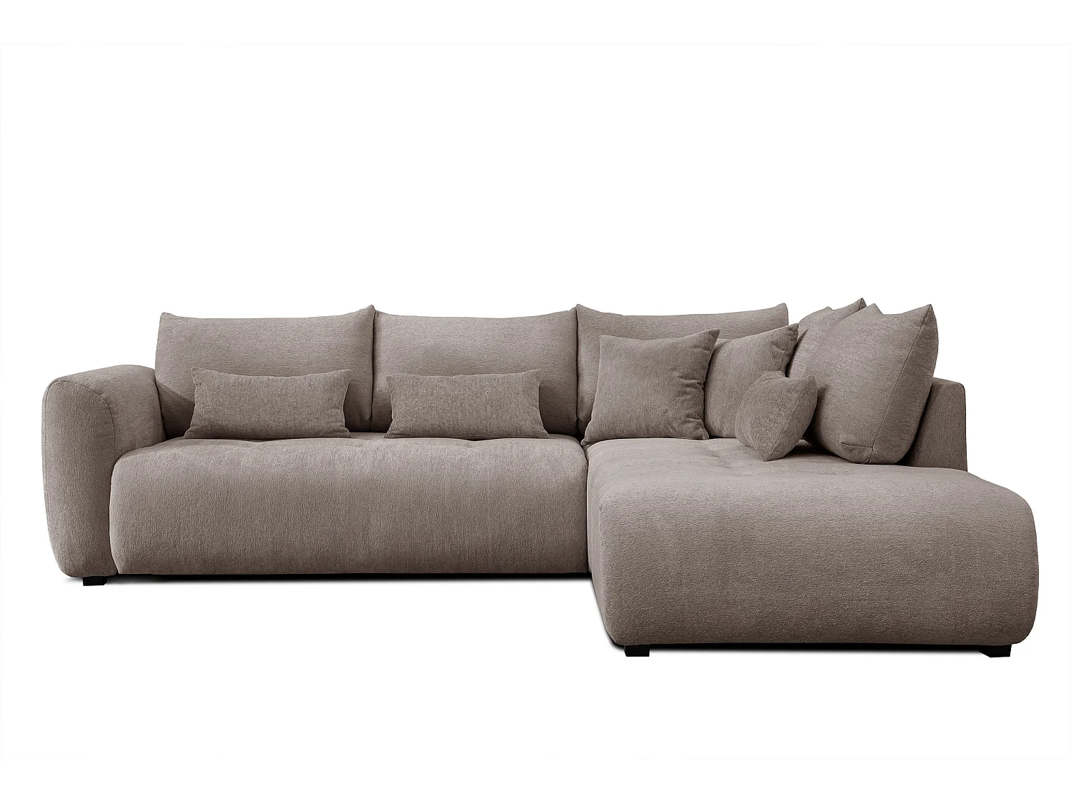 Ecksofa 5-Sitzer rechts SORENO, dunkelbeige