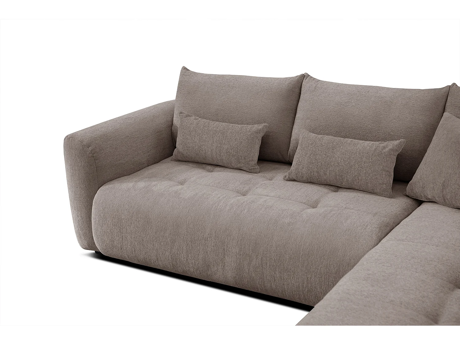 Ecksofa 5-Sitzer rechts SORENO, dunkelbeige