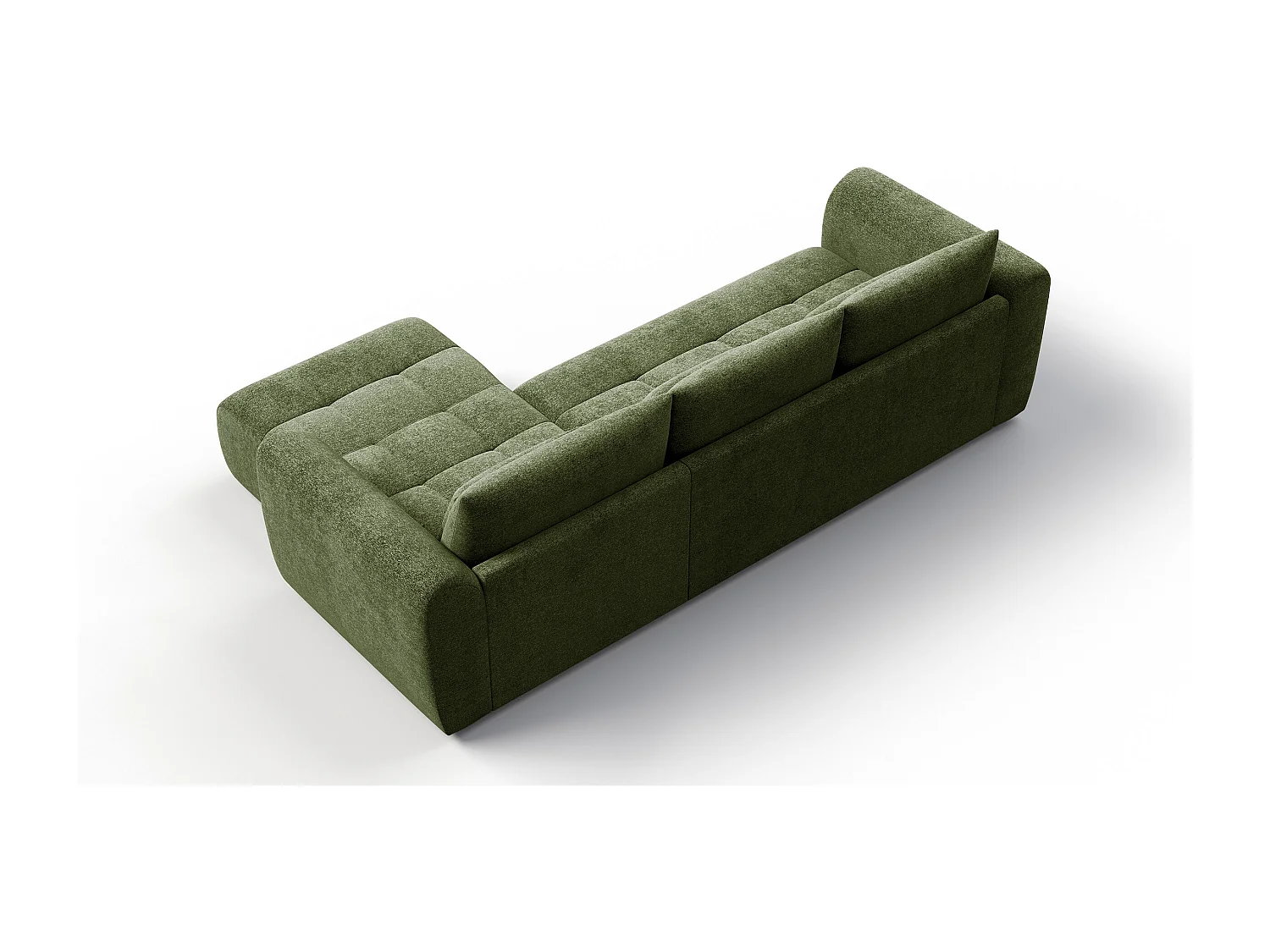 Ecksofa 4-Sitzer rechts SORENO, dunkelgrün