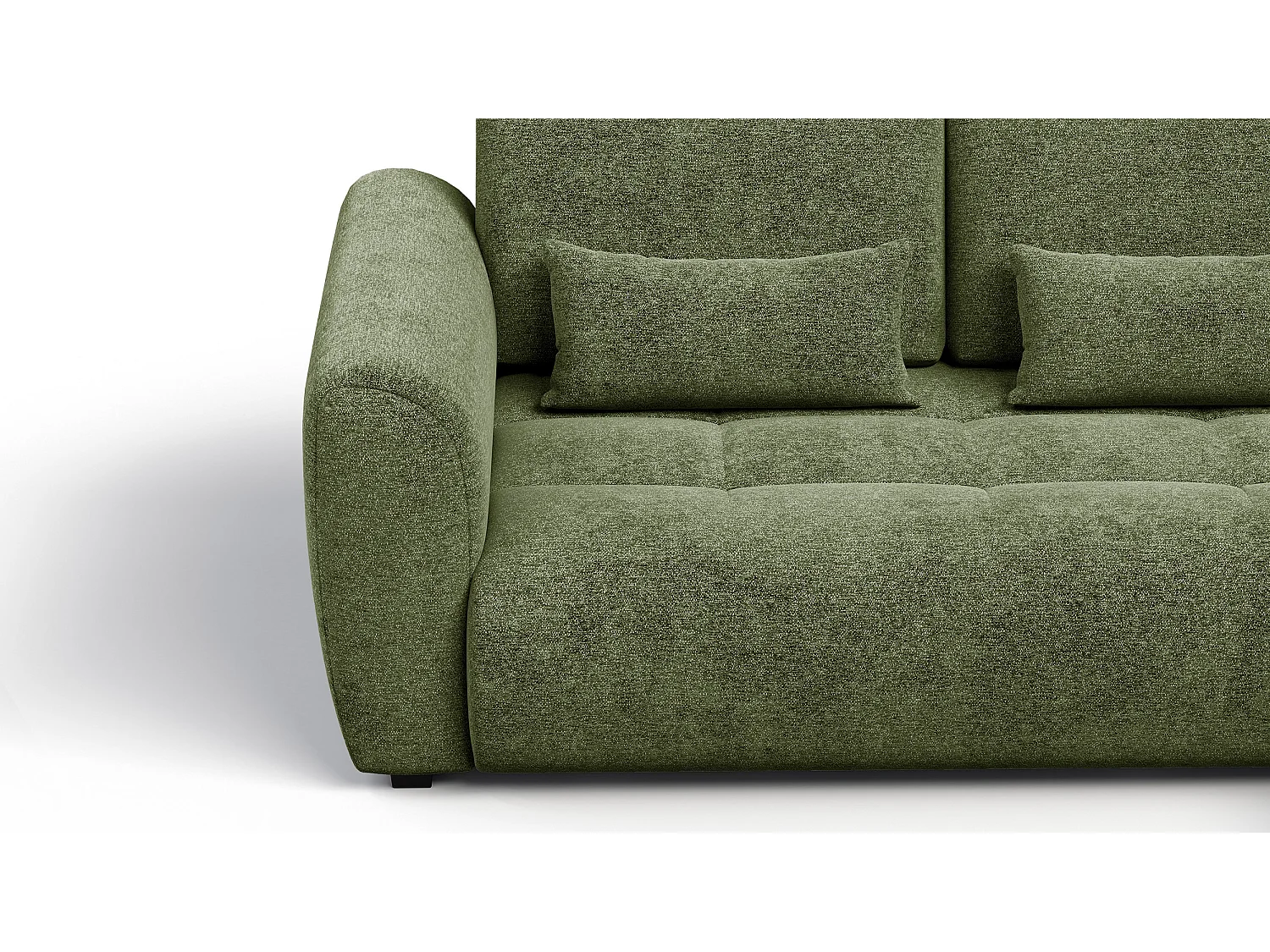 Ecksofa 4-Sitzer rechts SORENO, dunkelgrün