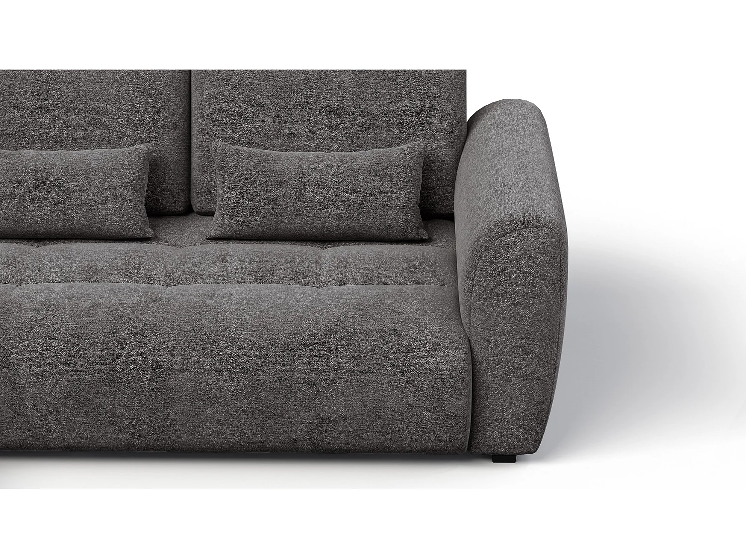 Ecksofa 4-Sitzer links SORENO, dunkelgrau