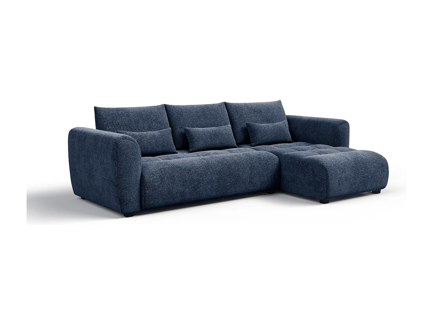 Ecksofa 4-Sitzer rechts SORENO, dunkelblau