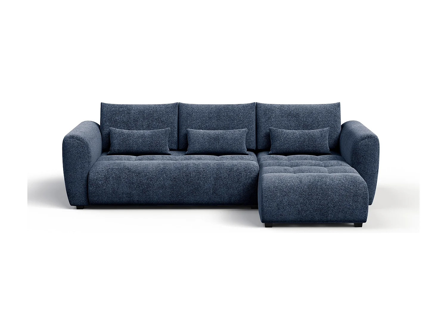 Ecksofa 4-Sitzer rechts SORENO, dunkelblau