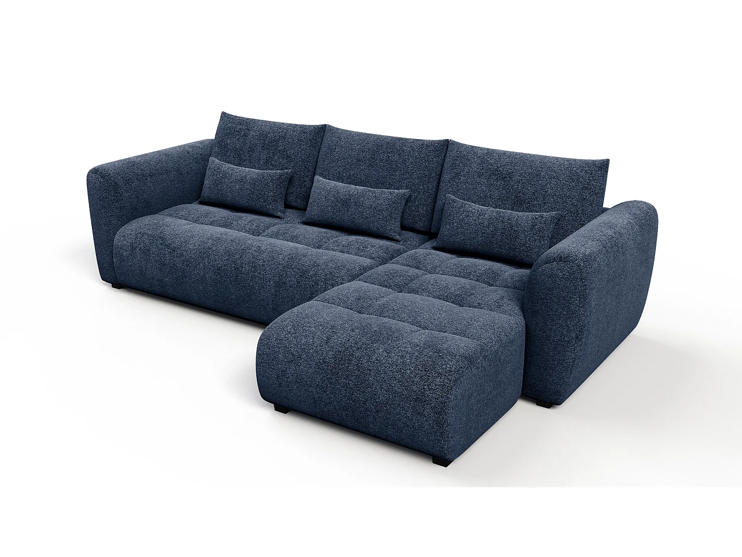 Ecksofa 4-Sitzer rechts SORENO, dunkelblau