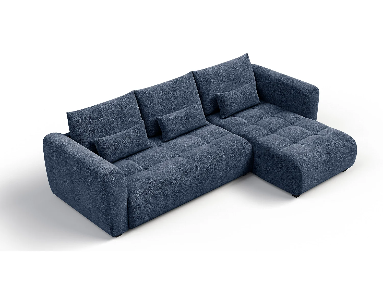 Ecksofa 4-Sitzer rechts SORENO, dunkelblau