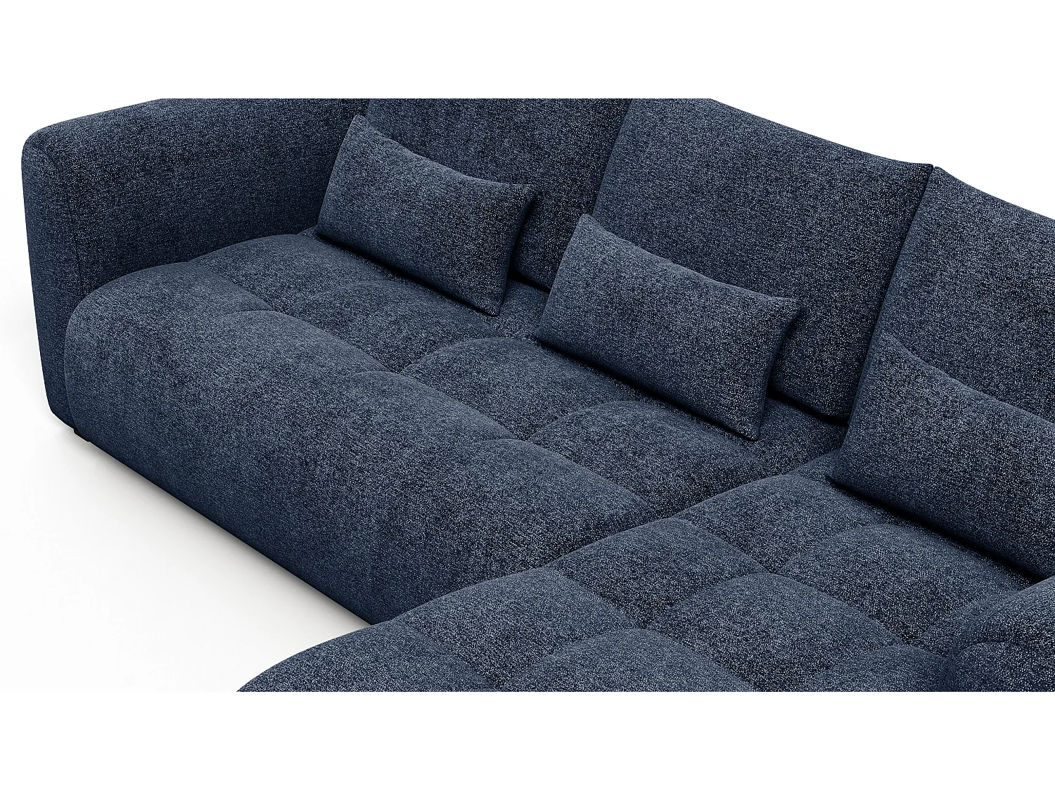 Ecksofa 4-Sitzer rechts SORENO, dunkelblau