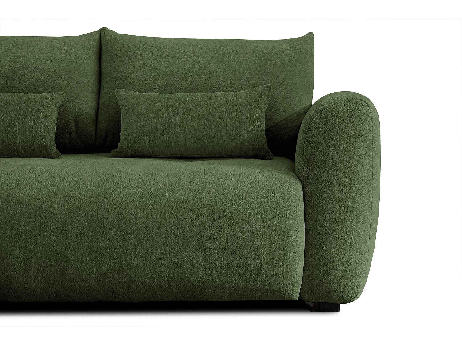 Ecksofa 5-Sitzer links SORENO, dunkelgrün