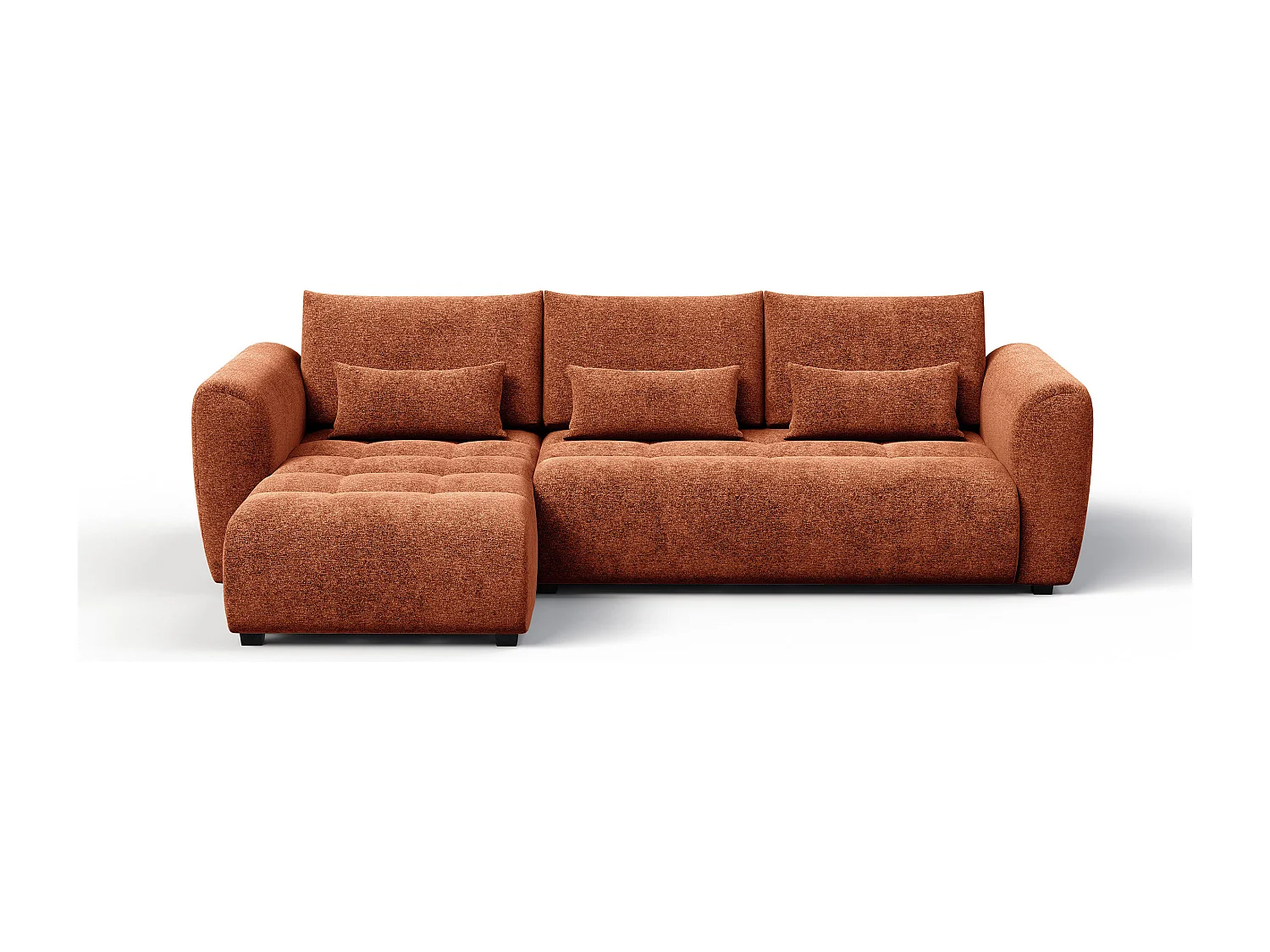 Ecksofa 4-Sitzer links SORENO, orange