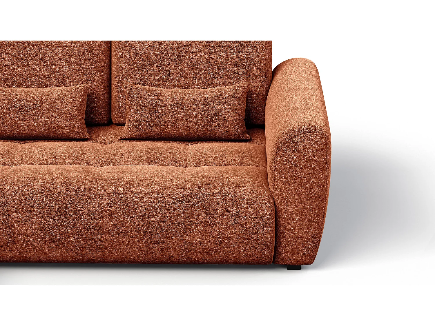 Ecksofa 4-Sitzer links SORENO, orange