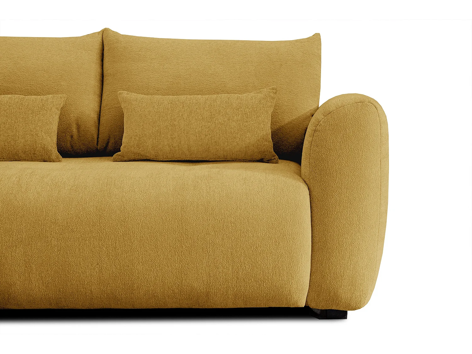 Ecksofa 5-Sitzer links SORENO, gelb