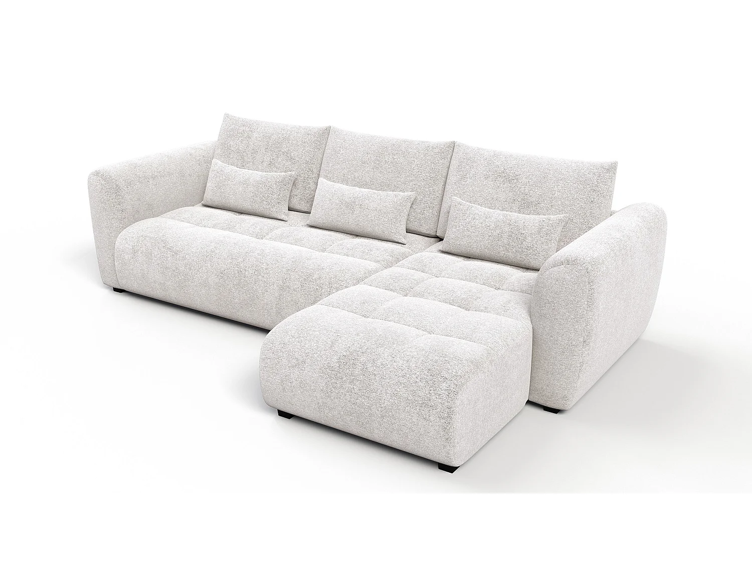 Ecksofa 4-Sitzer rechts SORENO, ecru