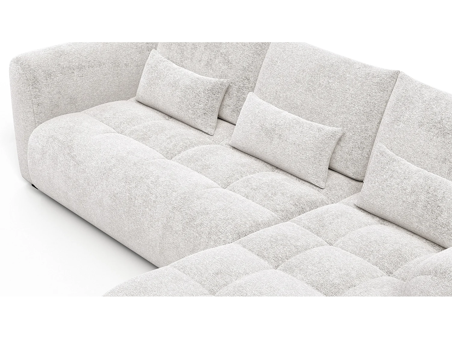 Ecksofa 4-Sitzer rechts SORENO, ecru