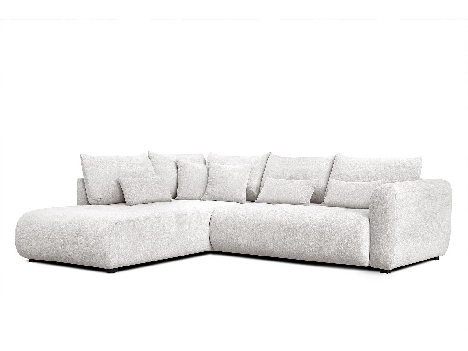 Ecksofa 5-Sitzer links SORENO, ecru