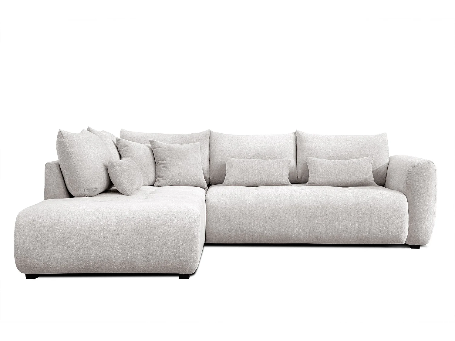 Ecksofa 5-Sitzer links SORENO, ecru