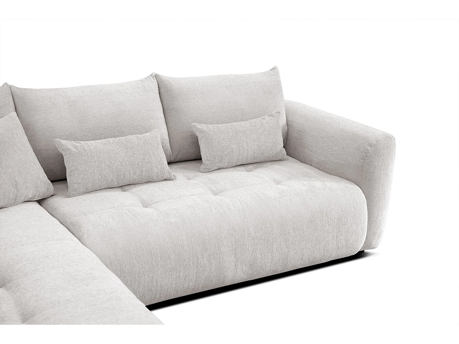 Ecksofa 5-Sitzer links SORENO, ecru