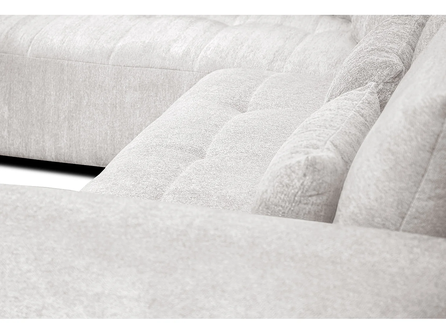 Ecksofa 5-Sitzer links SORENO, ecru