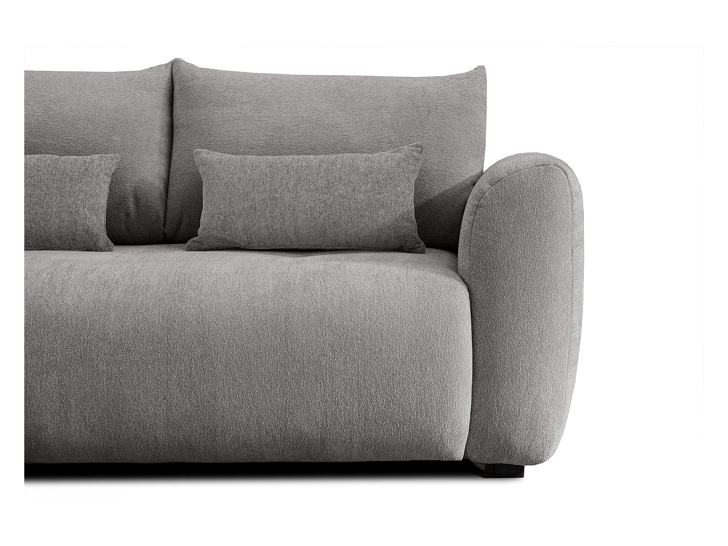 Canapé d'angle 5 places SORENO, tissu gris