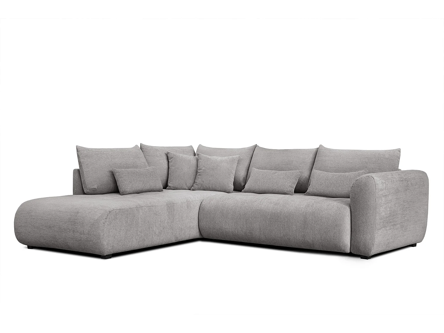 Ecksofa 5-Sitzer links SORENO, platingrau