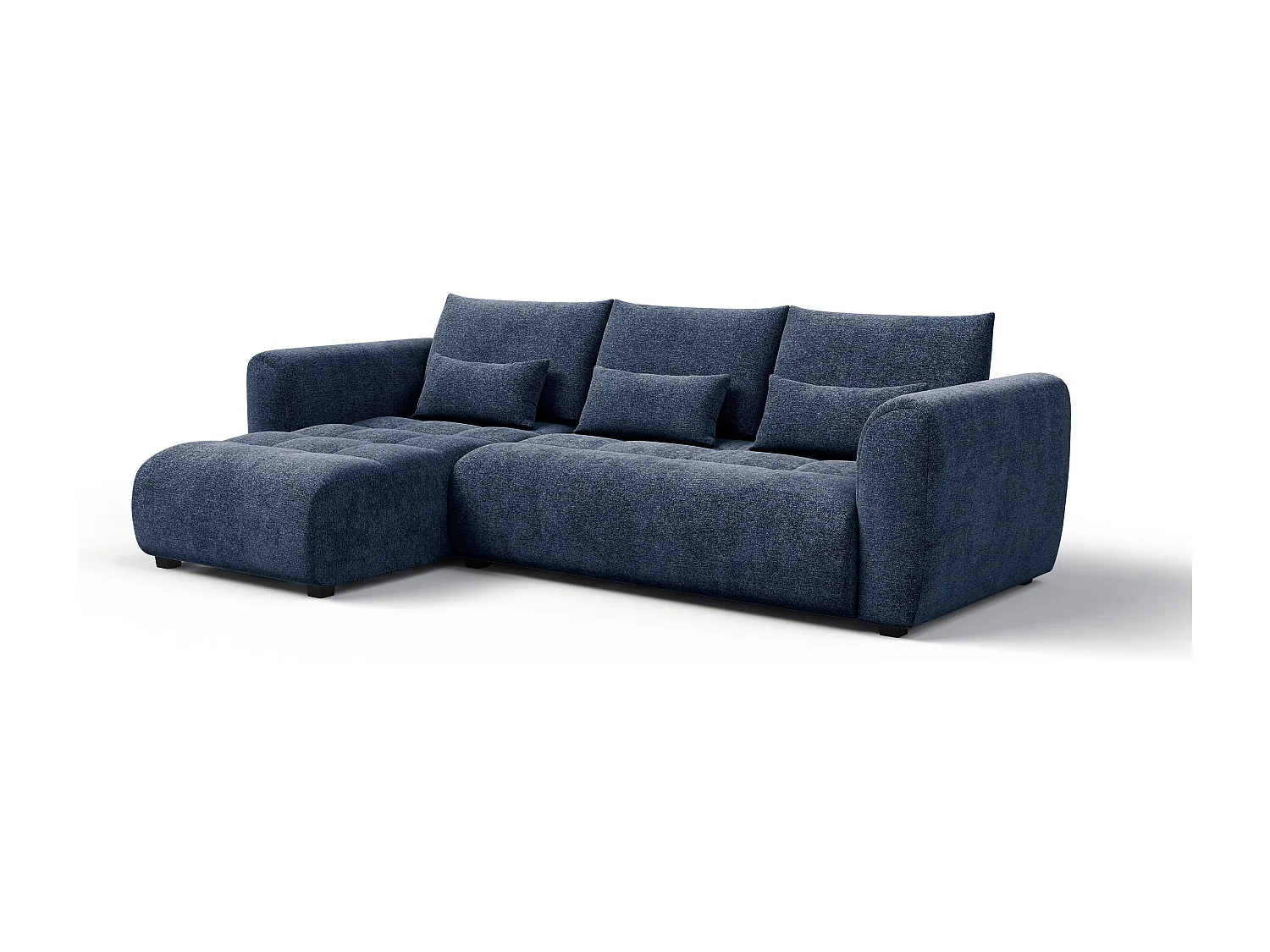 Ecksofa 4-Sitzer links SORENO, dunkelblau