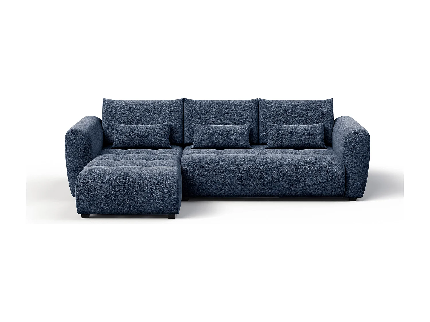 Ecksofa 4-Sitzer links SORENO, dunkelblau