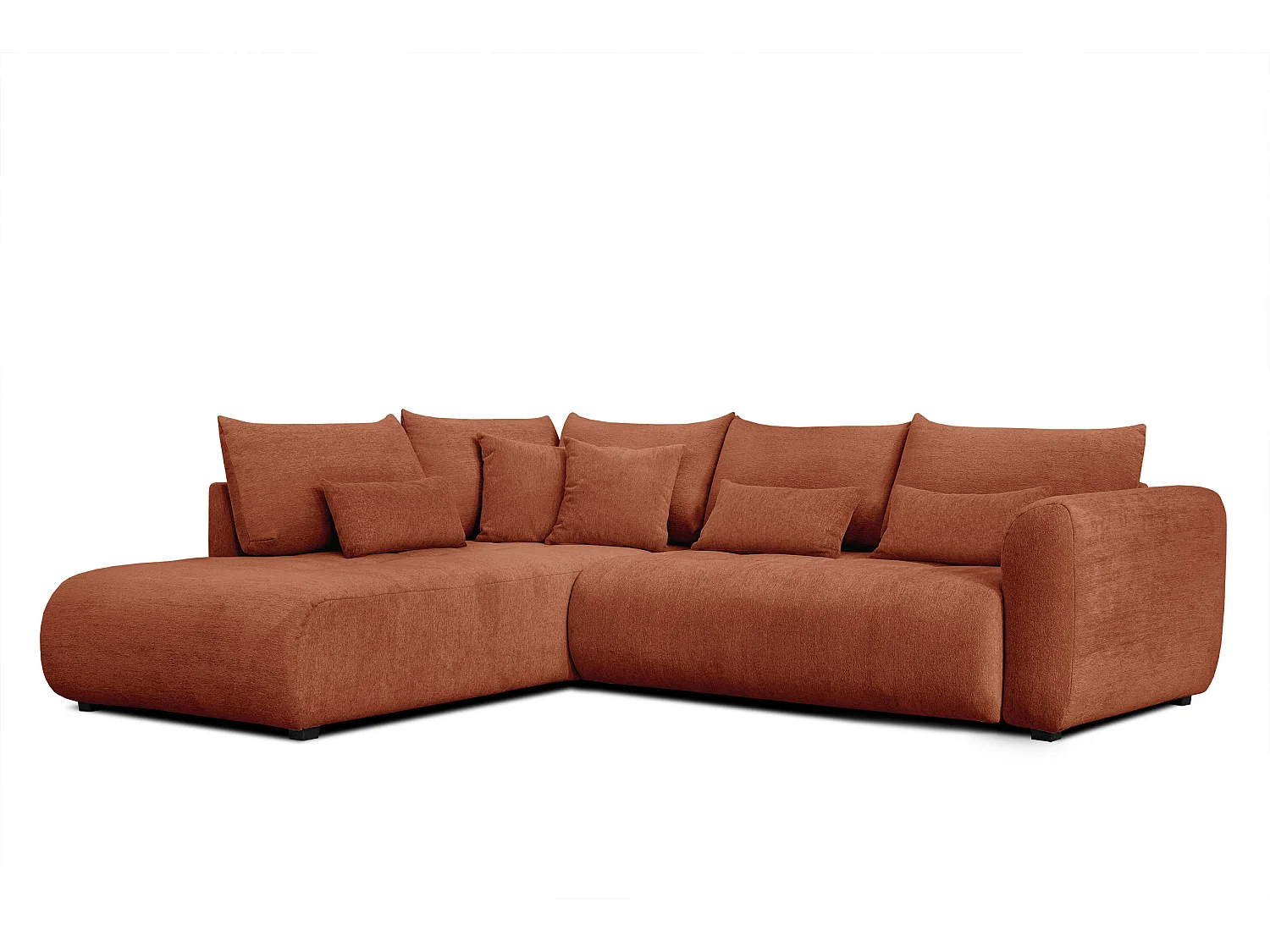 Ecksofa 5-Sitzer links SORENO, orange