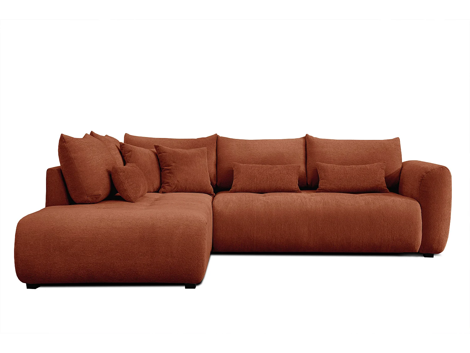 Ecksofa 5-Sitzer links SORENO, orange