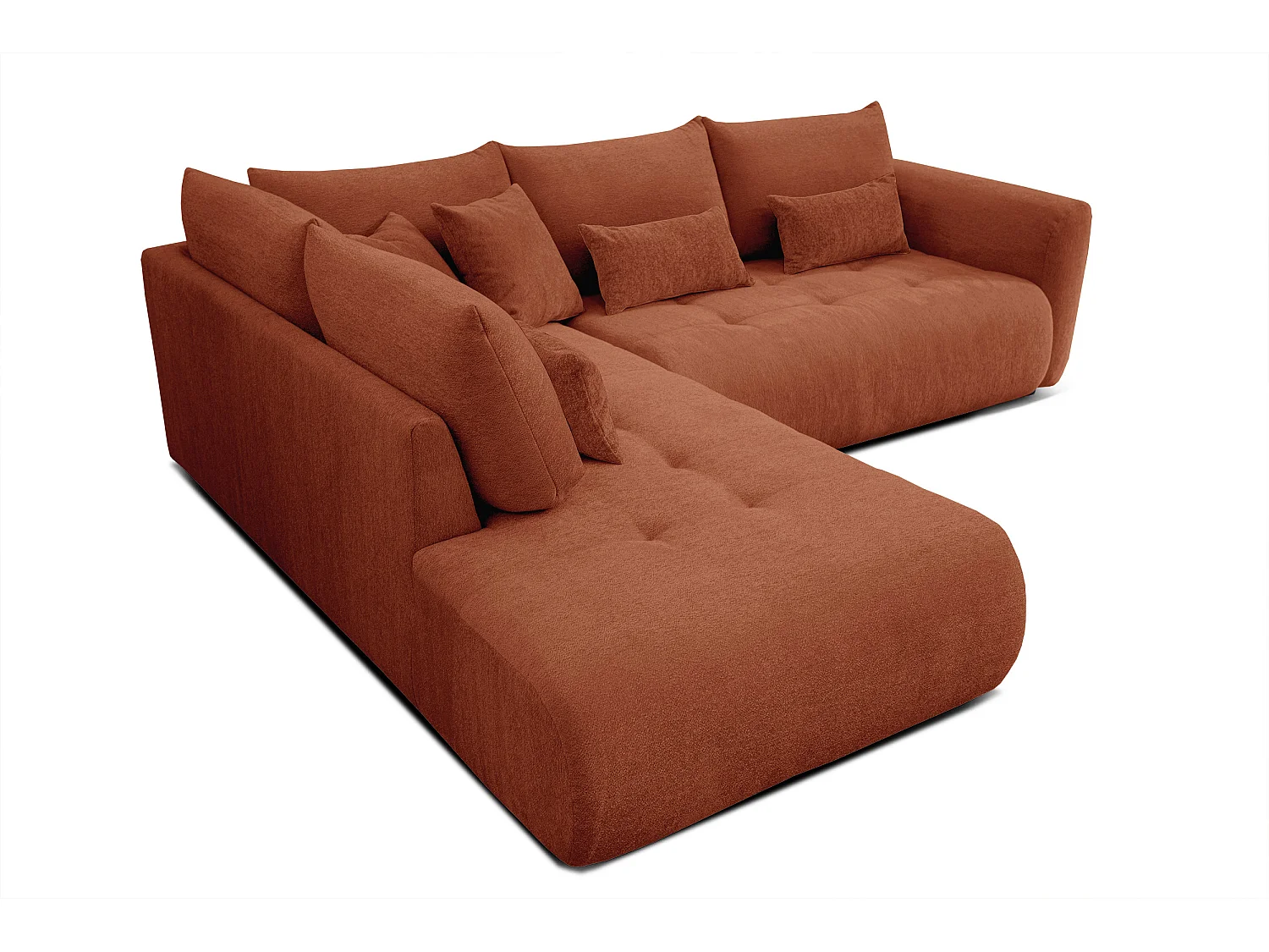 Ecksofa 5-Sitzer links SORENO, orange