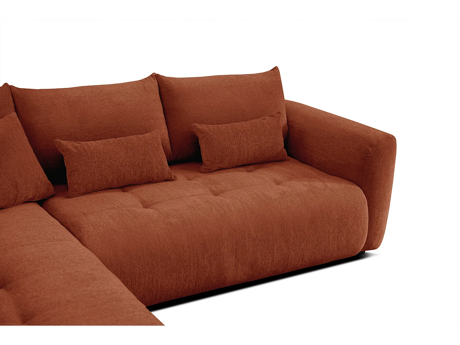 Ecksofa 5-Sitzer links SORENO, orange