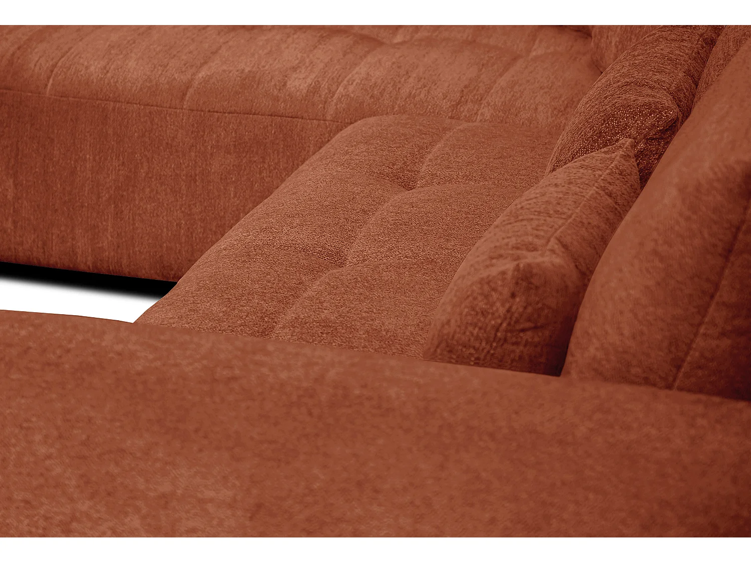 Ecksofa 5-Sitzer links SORENO, orange