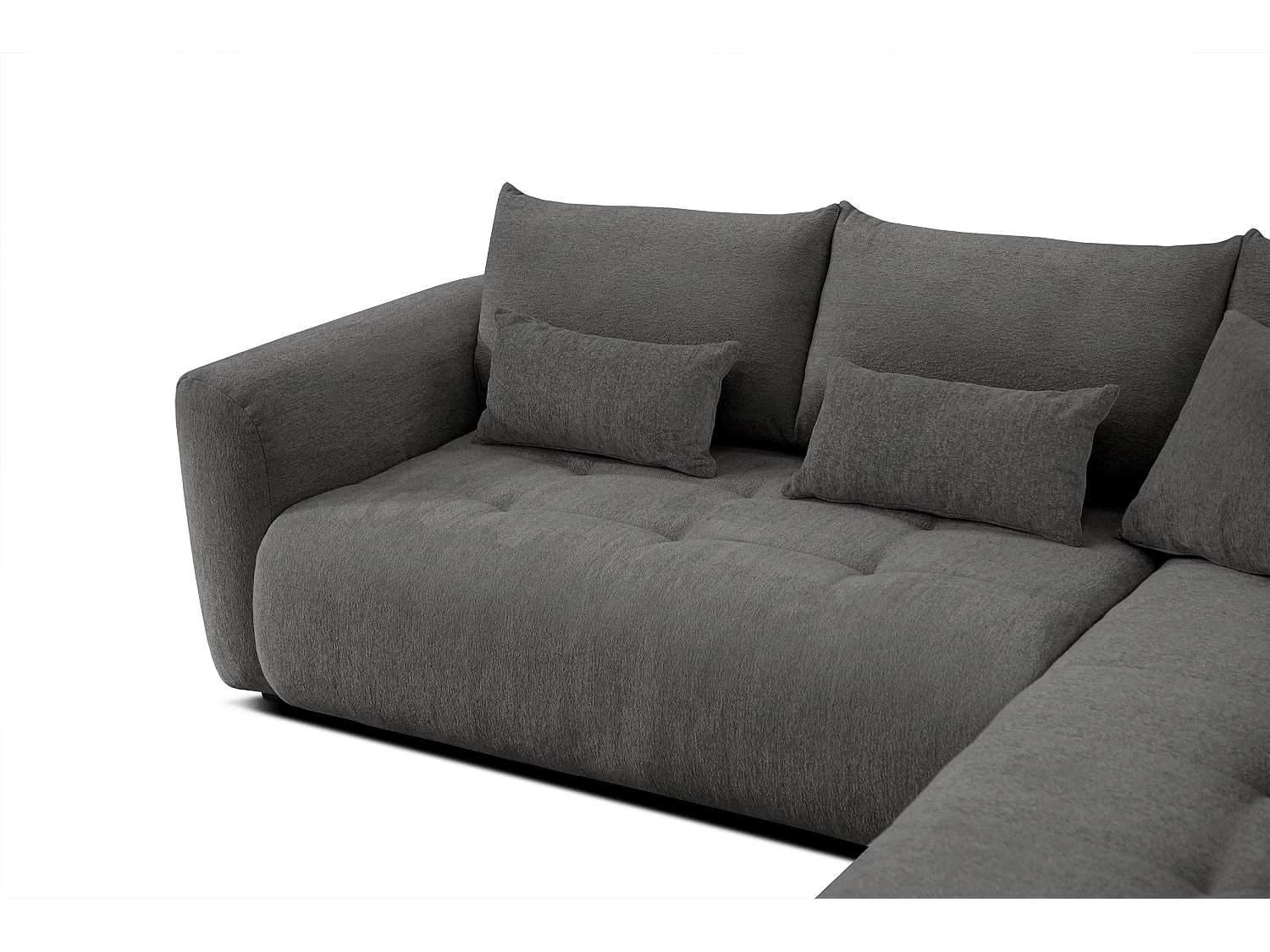 Ecksofa 5-Sitzer rechts SORENO, dunkelgrau
