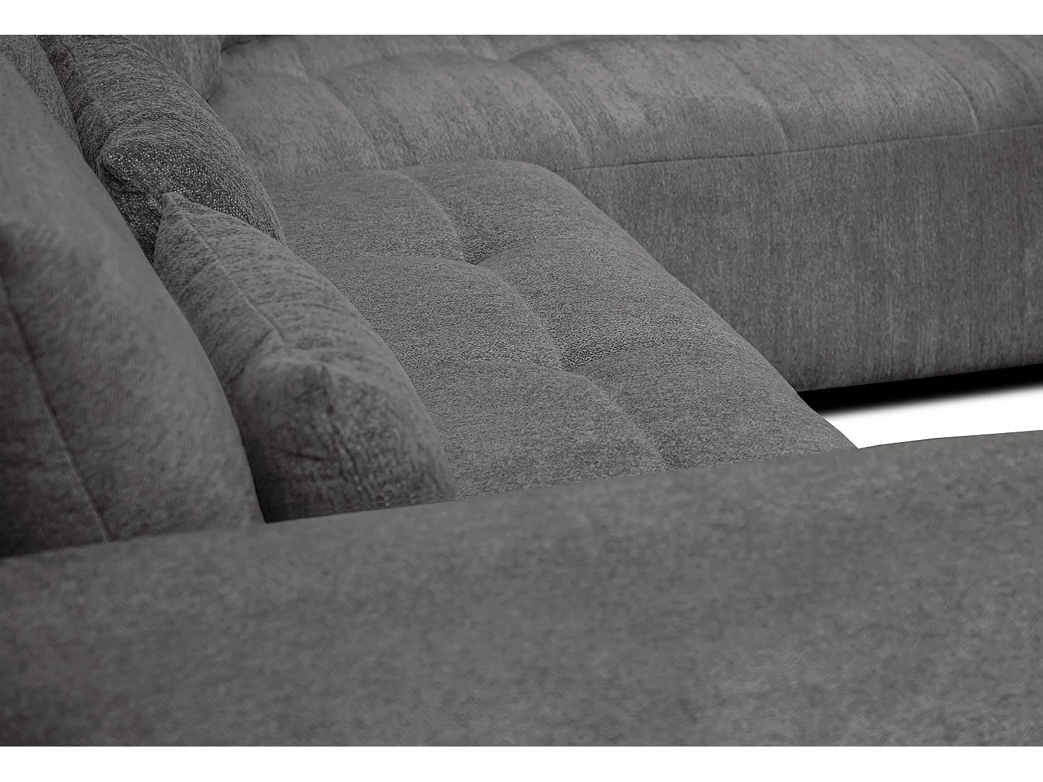 Ecksofa 5-Sitzer rechts SORENO, dunkelgrau