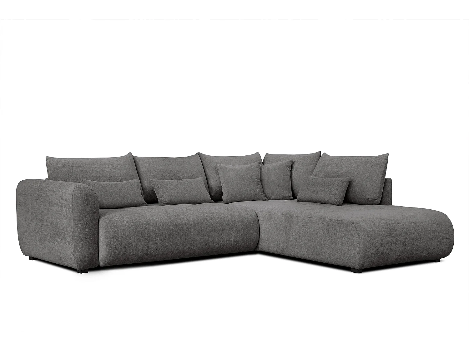 Ecksofa 5-Sitzer rechts SORENO, dunkelgrau