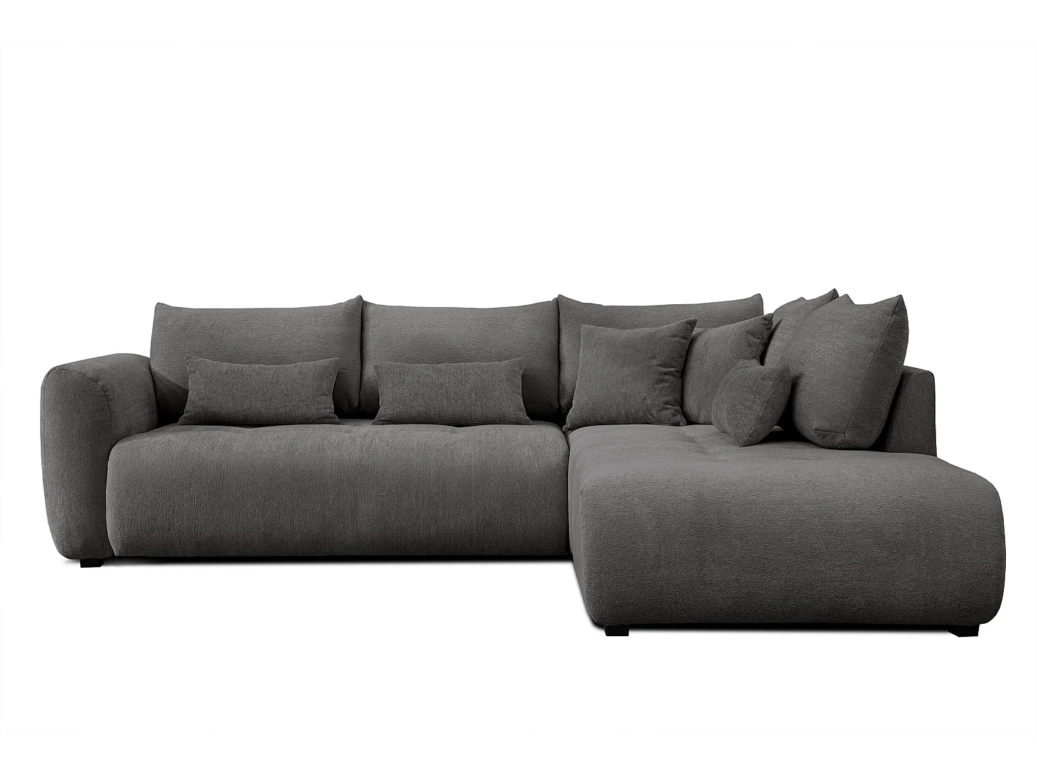 Ecksofa 5-Sitzer rechts SORENO, dunkelgrau