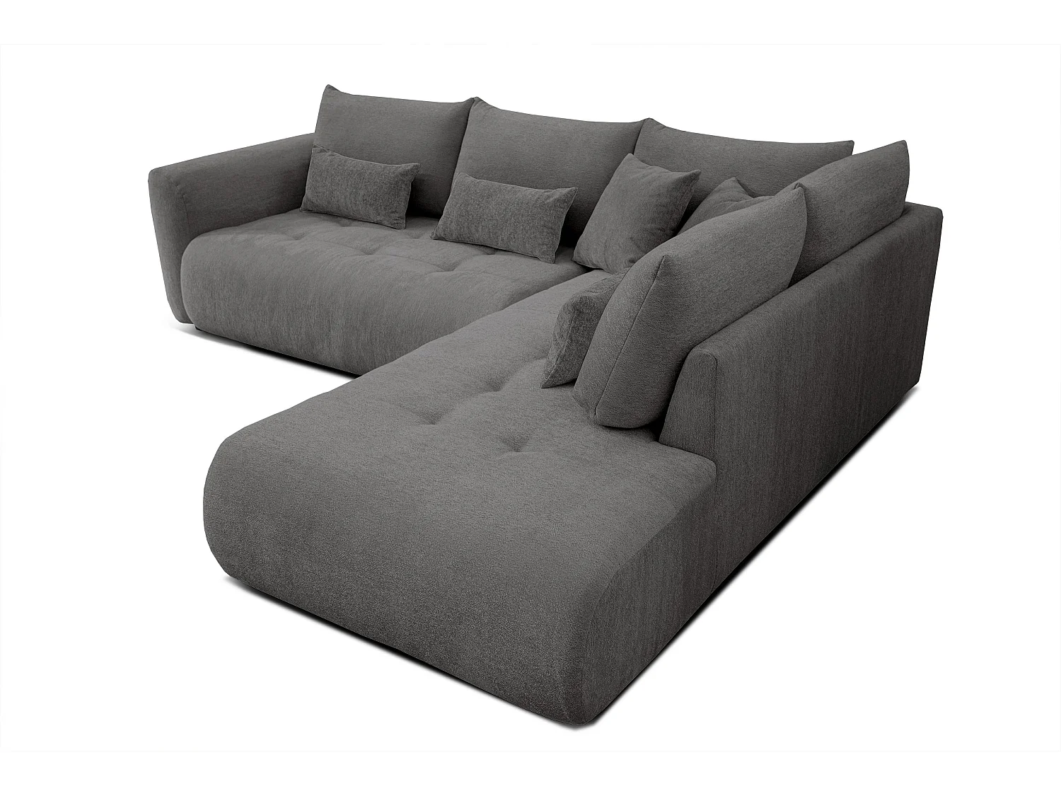 Ecksofa 5-Sitzer rechts SORENO, dunkelgrau