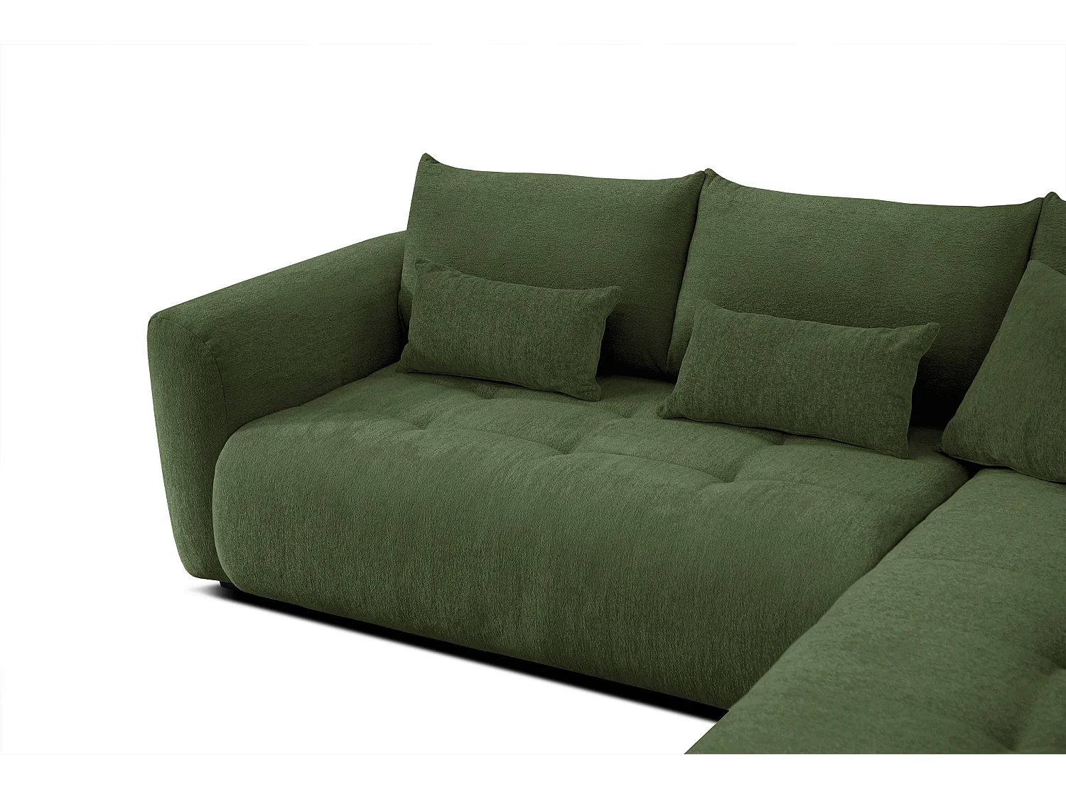 Ecksofa 5-Sitzer rechts SORENO, dunkelgrün