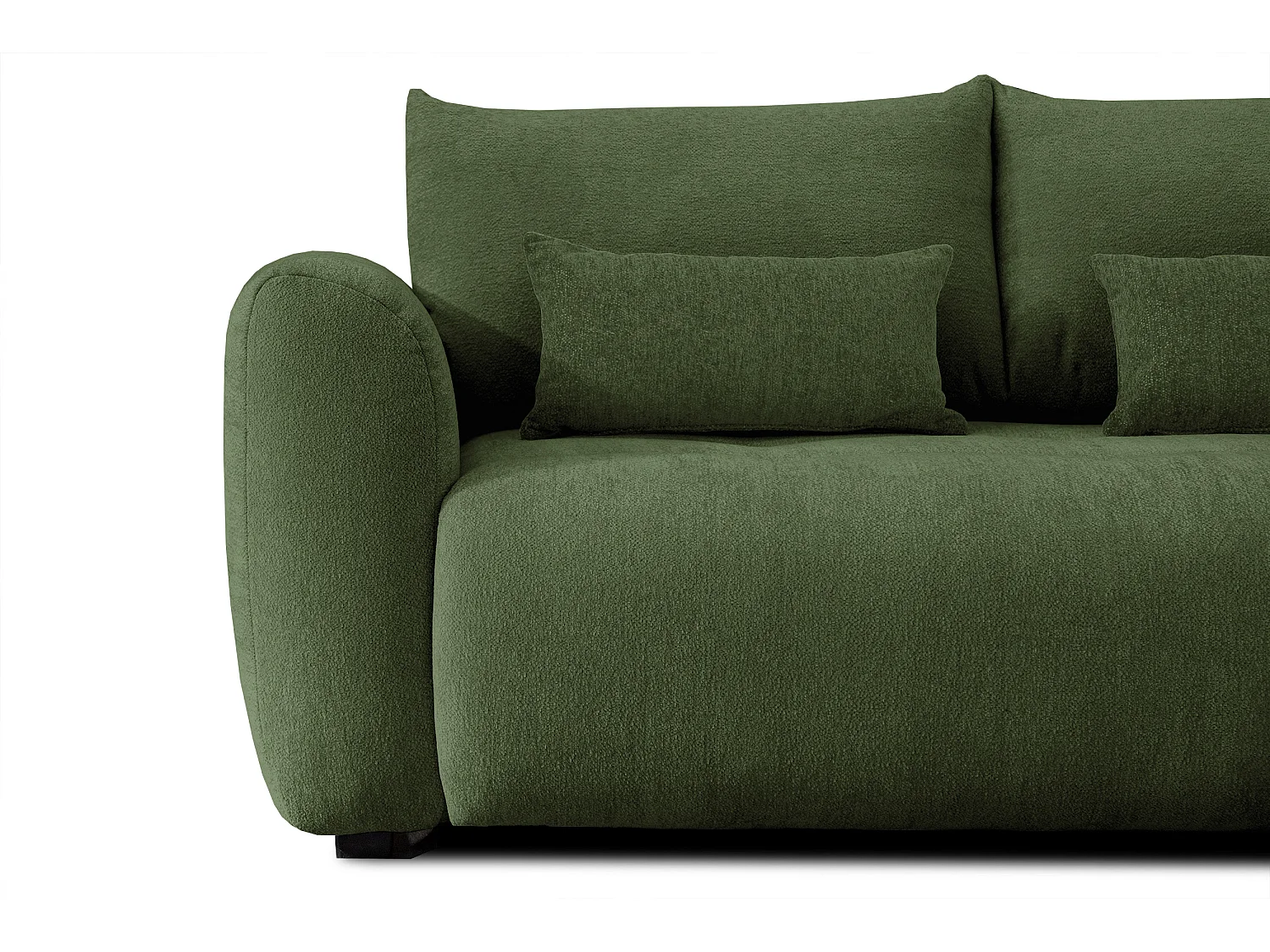 Ecksofa 5-Sitzer rechts SORENO, dunkelgrün