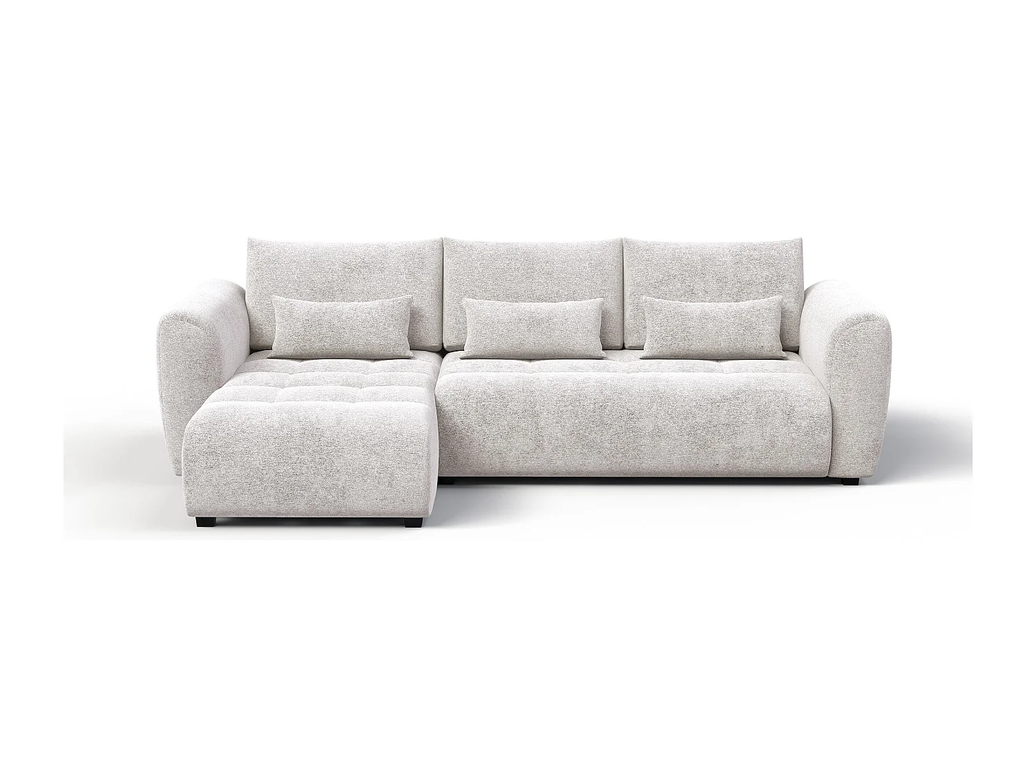 Ecksofa 4-Sitzer links SORENO, ecru